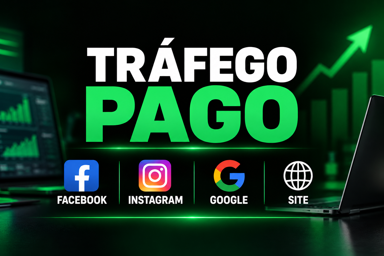 Tráfego Pago Facebook + Instagram + Google + Site