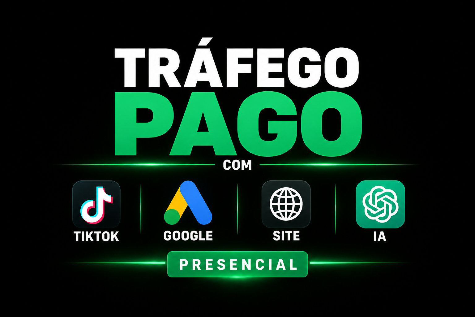 Tráfego Pago Tik Tok + Google + Site